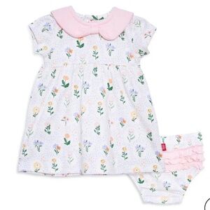 Magnetic Me Floral Baby girl Outfit set 100% organic cotton 9-12months